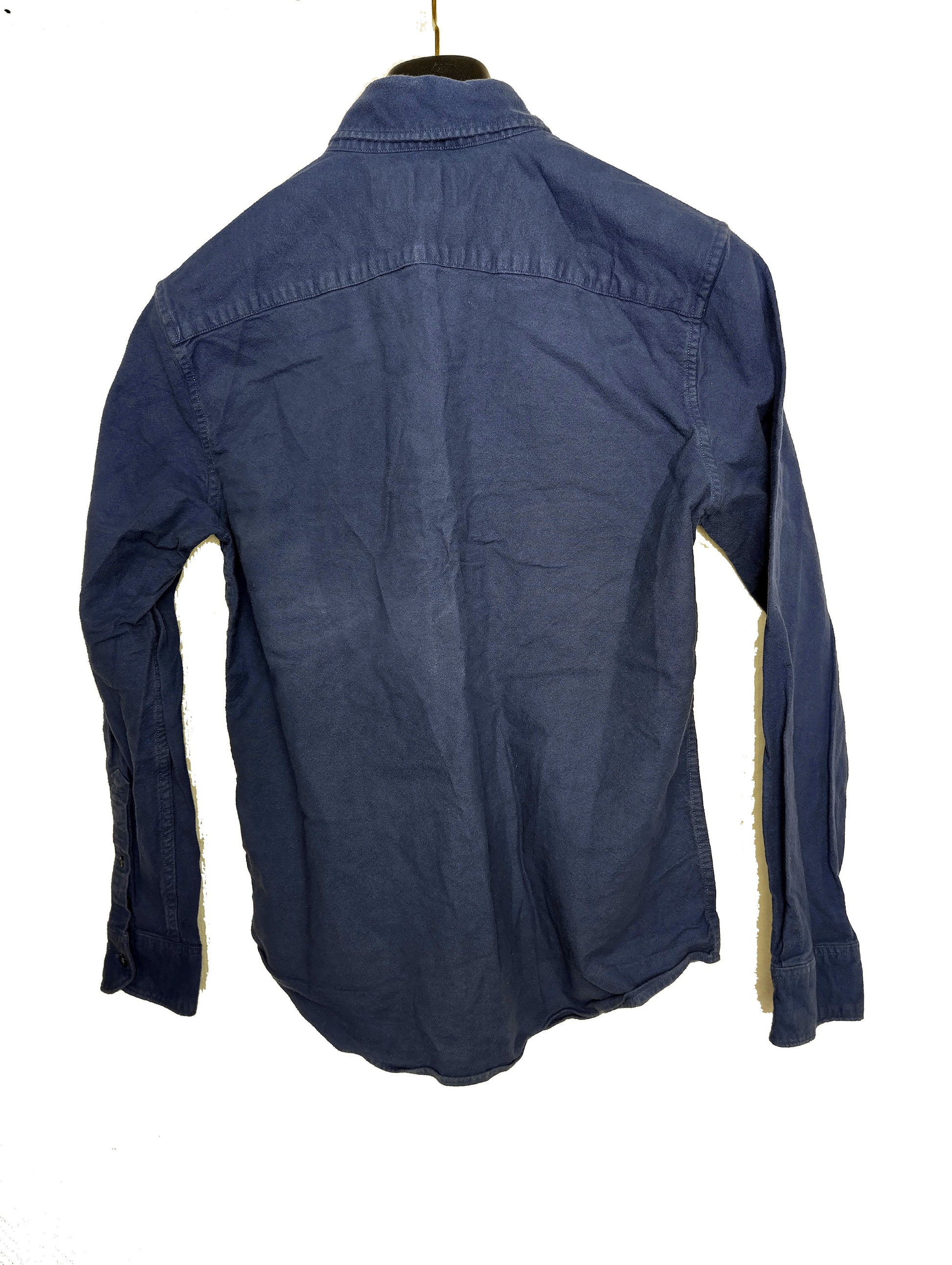Back view of the Abercrombie & Fitch blue shirt