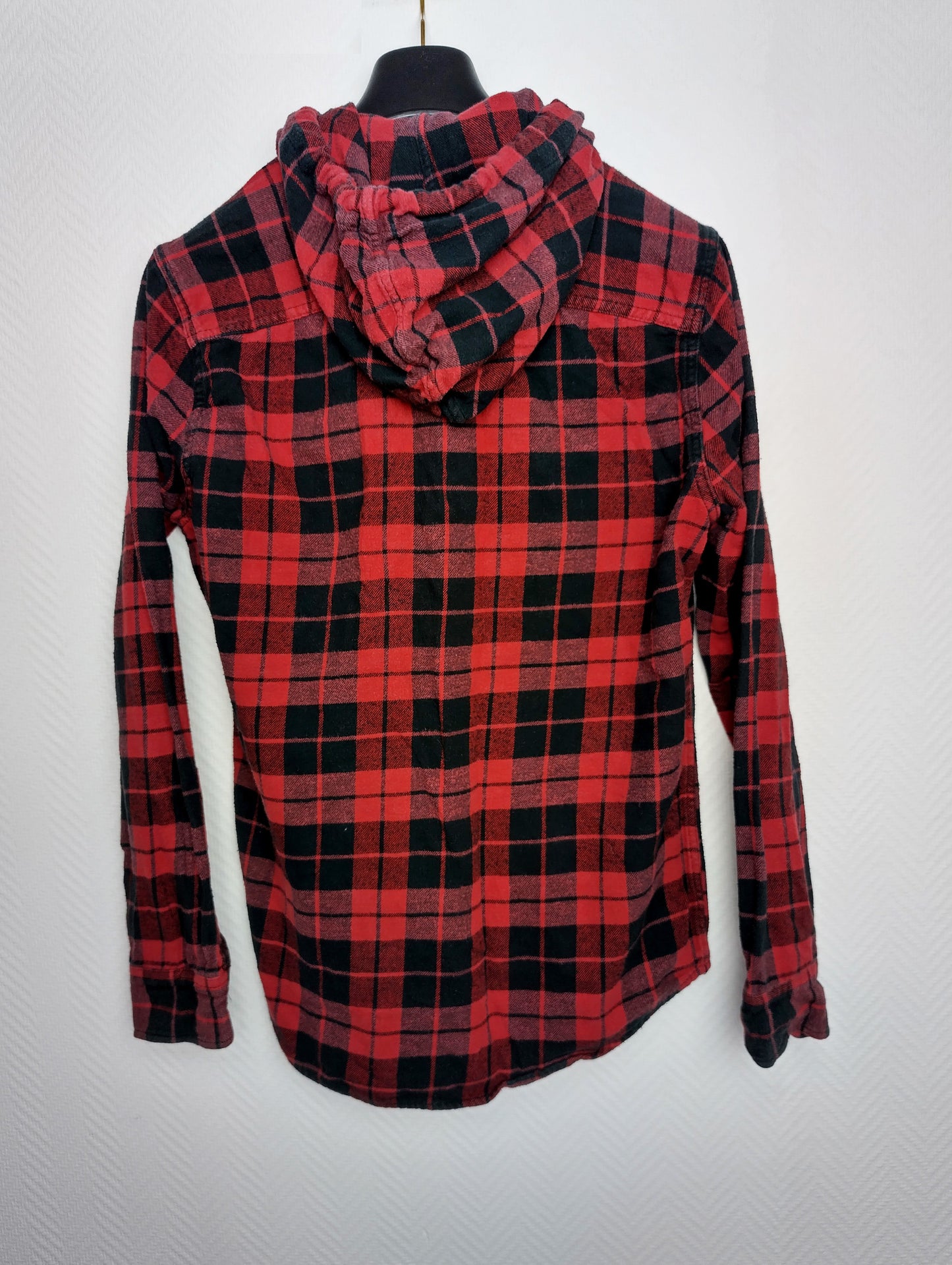 Back view of Hollister flannel hoodie