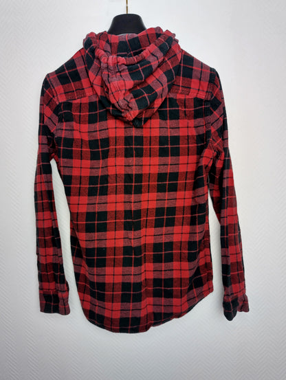 Back view of Hollister flannel hoodie