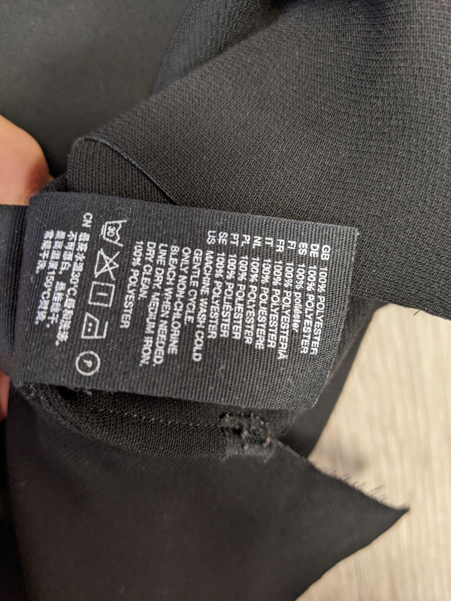 Detailed fabric care instructions