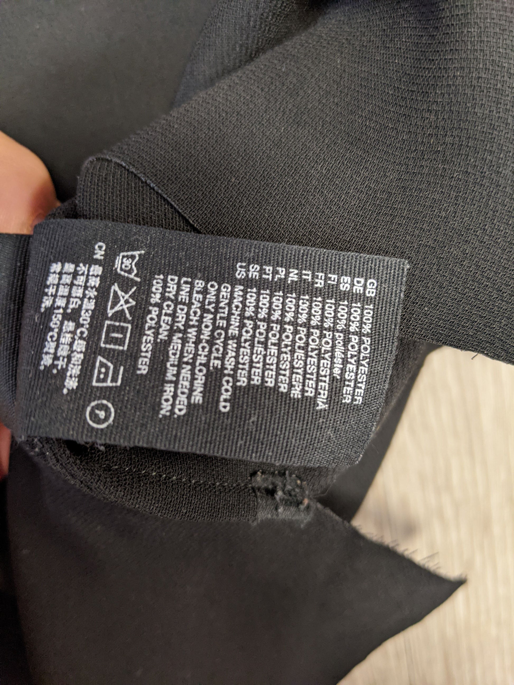 Detailed fabric care instructions