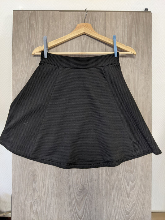 Black flared skirt front view
