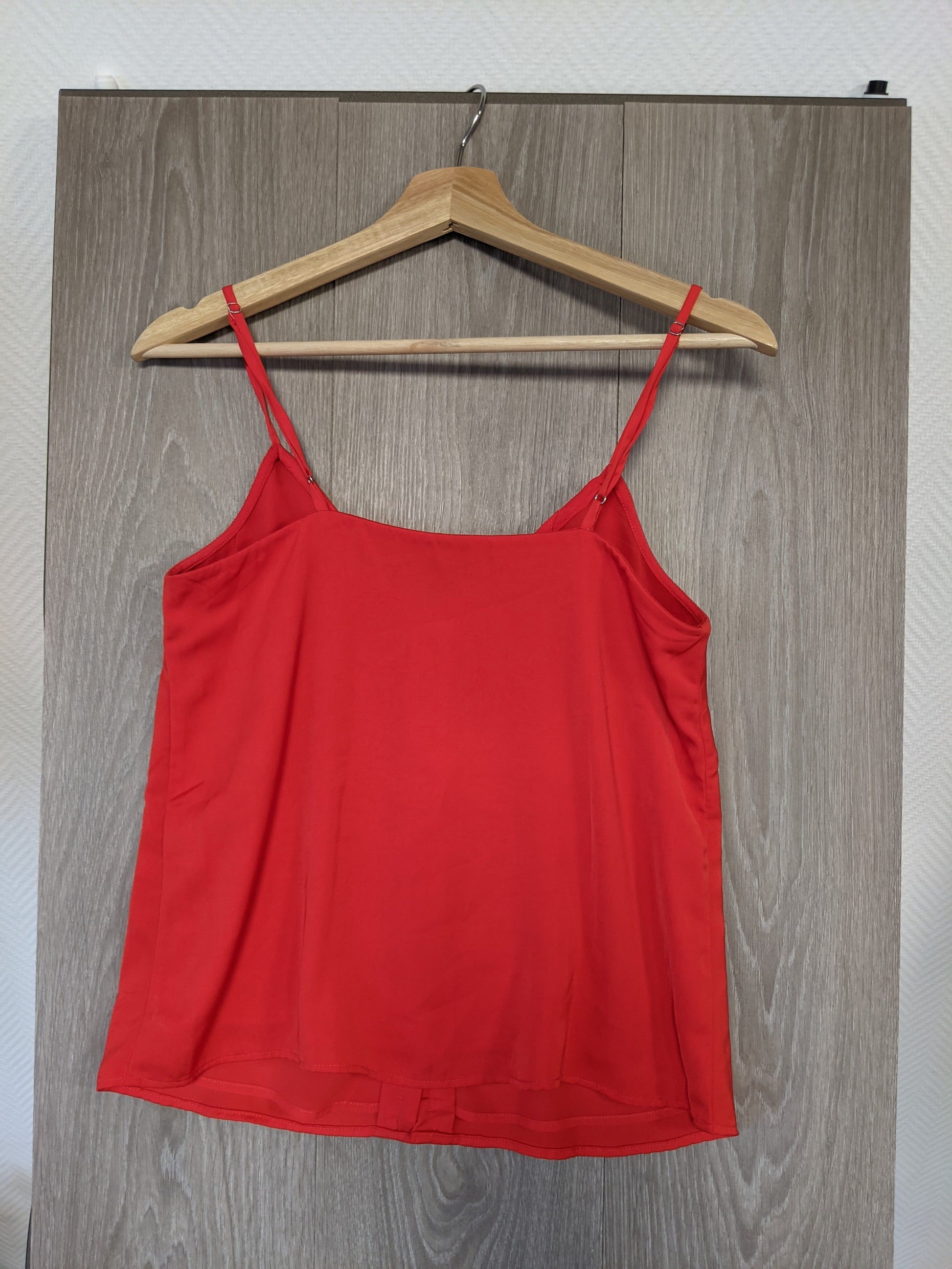Back view of the red top