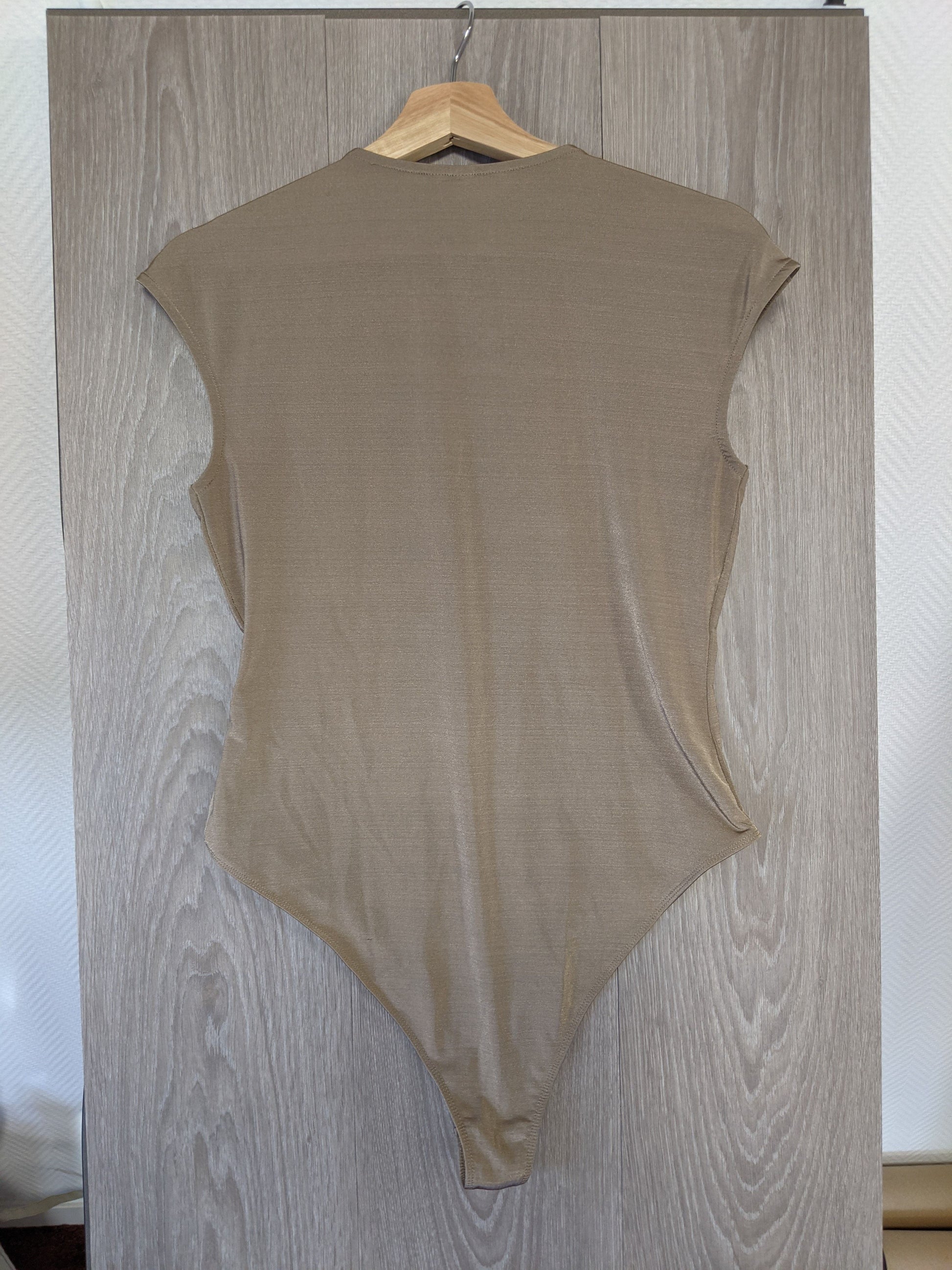 Back view of brown bodysuit