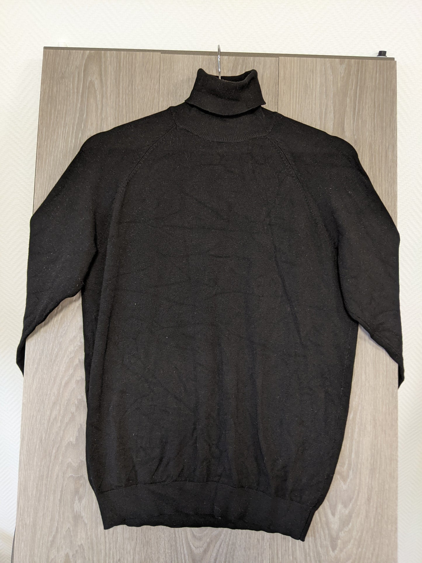 Zara Black Turtleneck Sweater Front View
