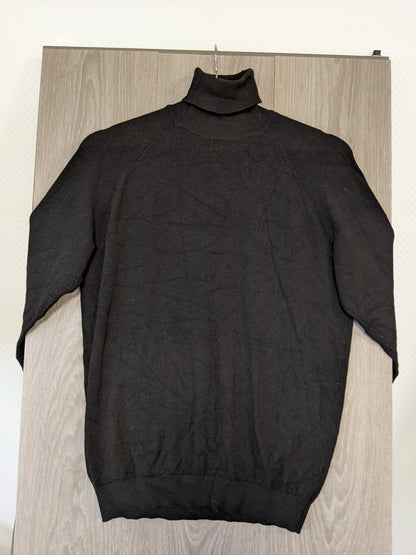 Zara Black Turtleneck Sweater Front View