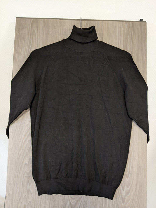 Zara Black Turtleneck Sweater Front View