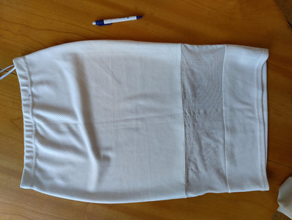 Skirt displayed flat showing fabric texture