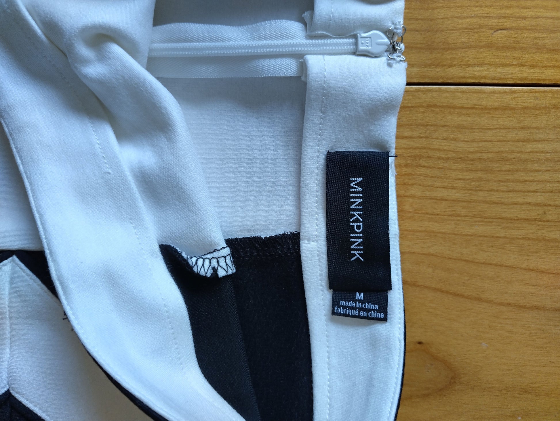 Inside label of MINKPINK skirt