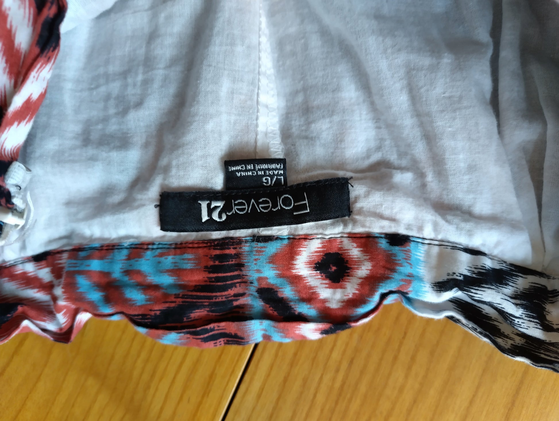 Inside label of the skater skirt