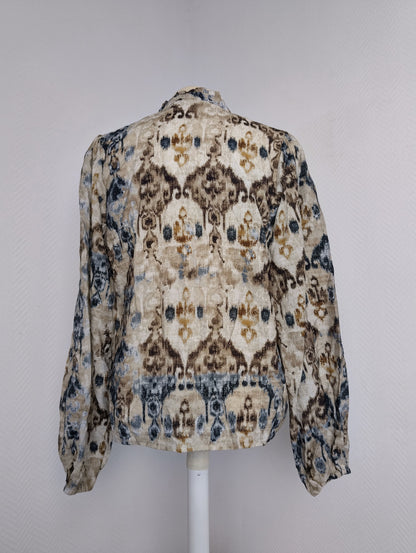 Back view of VILA boho print long sleeve top