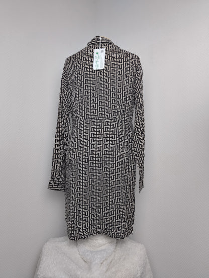 Vila Vibana Black Graphic Wrap Dress