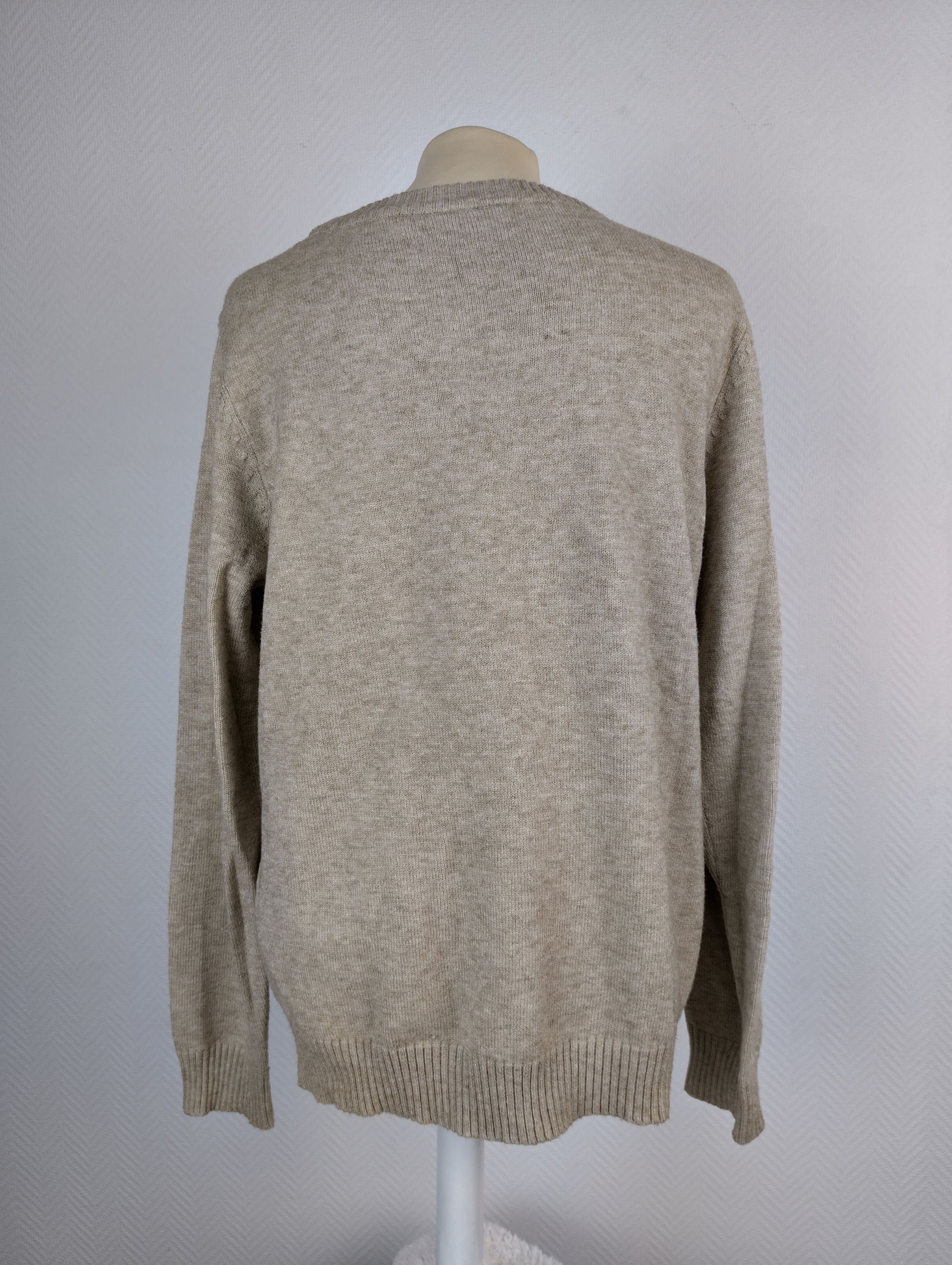 Back view of Vila beige knit sweater