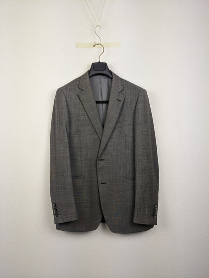Front view of Gentiluomo grey textured blazer