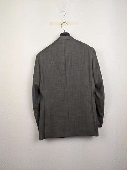 Back view of Gentiluomo grey textured blazer