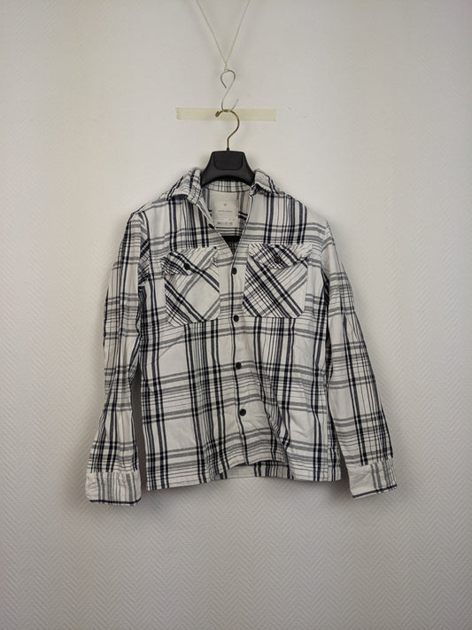 Front view of Jack & Jones plaid overshirt