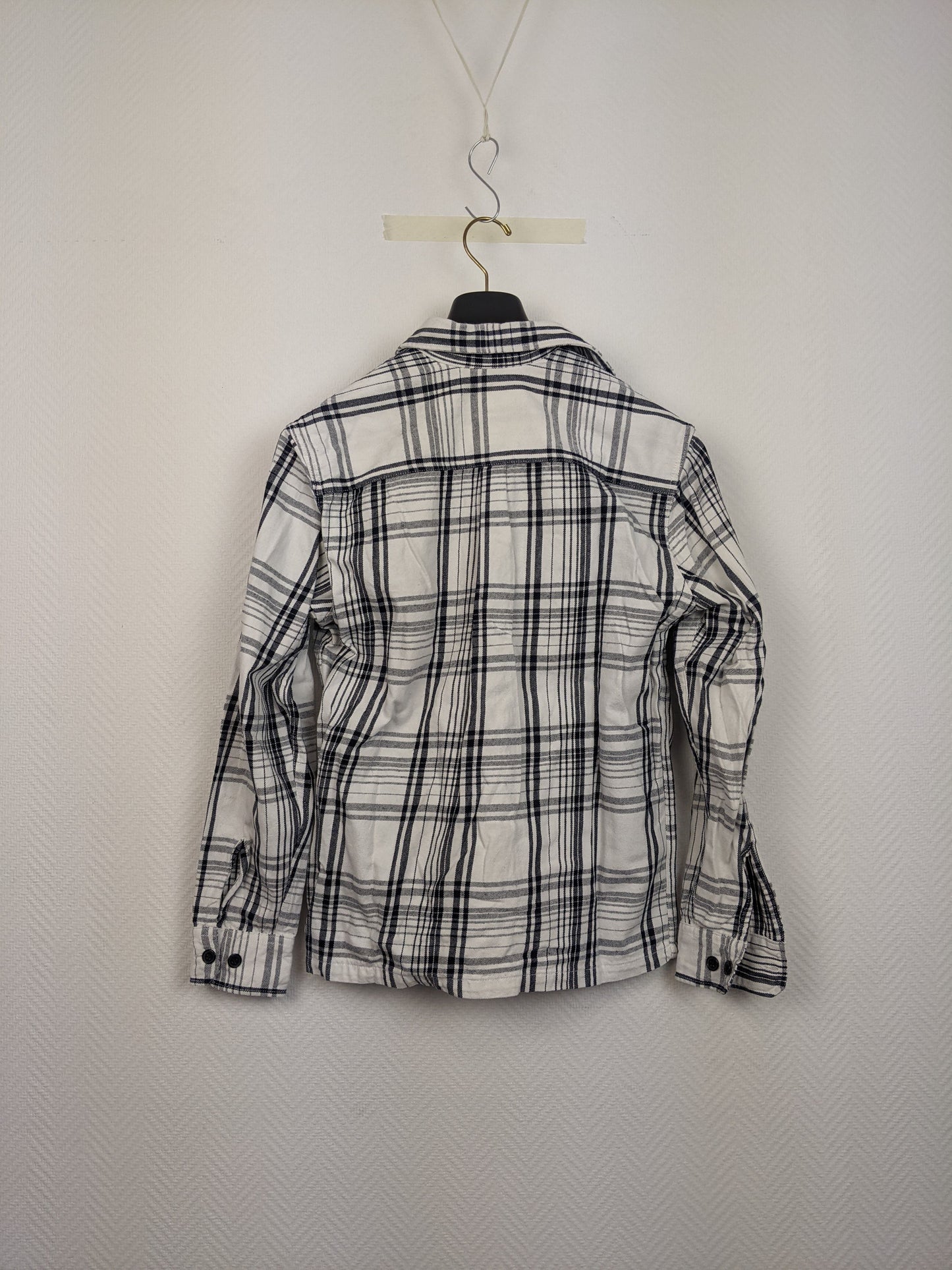 Back view of Jack & Jones plaid overshirt