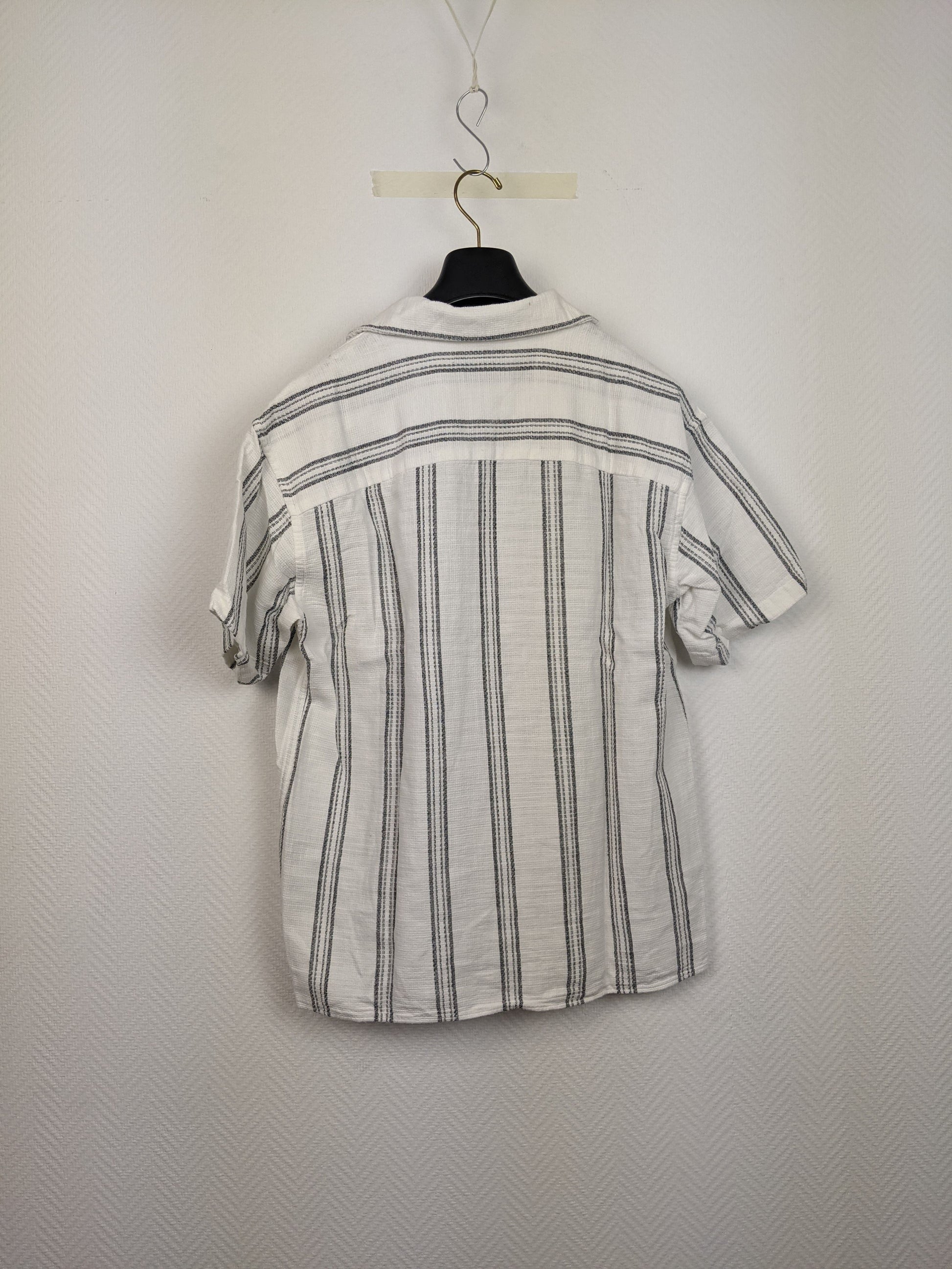 Back view of Jack & Jones striped short-sleeve shirt