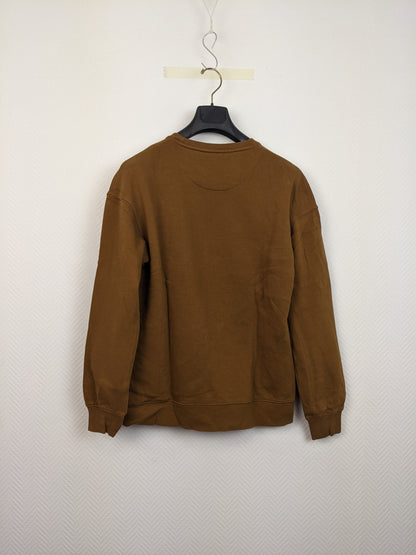 Back view of brown sweatshirt