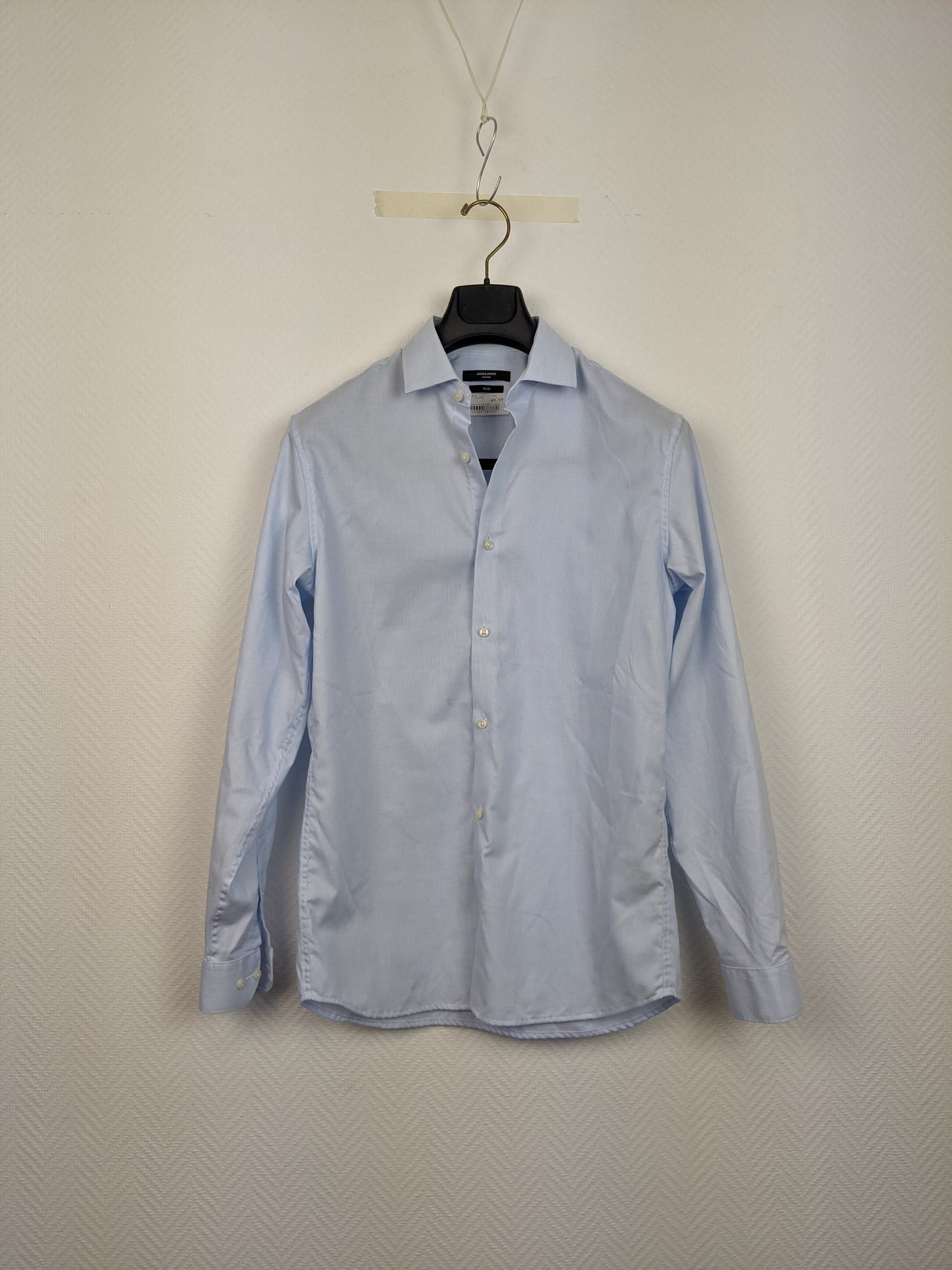 Front view of Jack & Jones light blue shirt