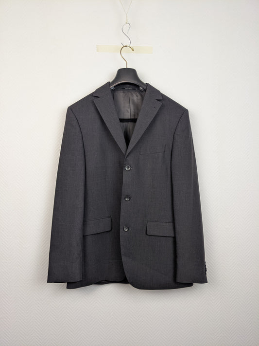 Front view of Christian Berg charcoal gray blazer