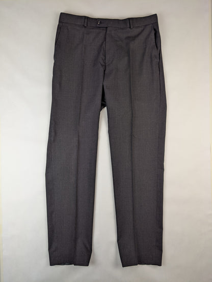 Front view of grey trousers