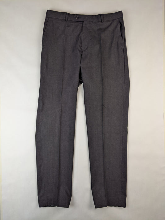 Front view of grey trousers