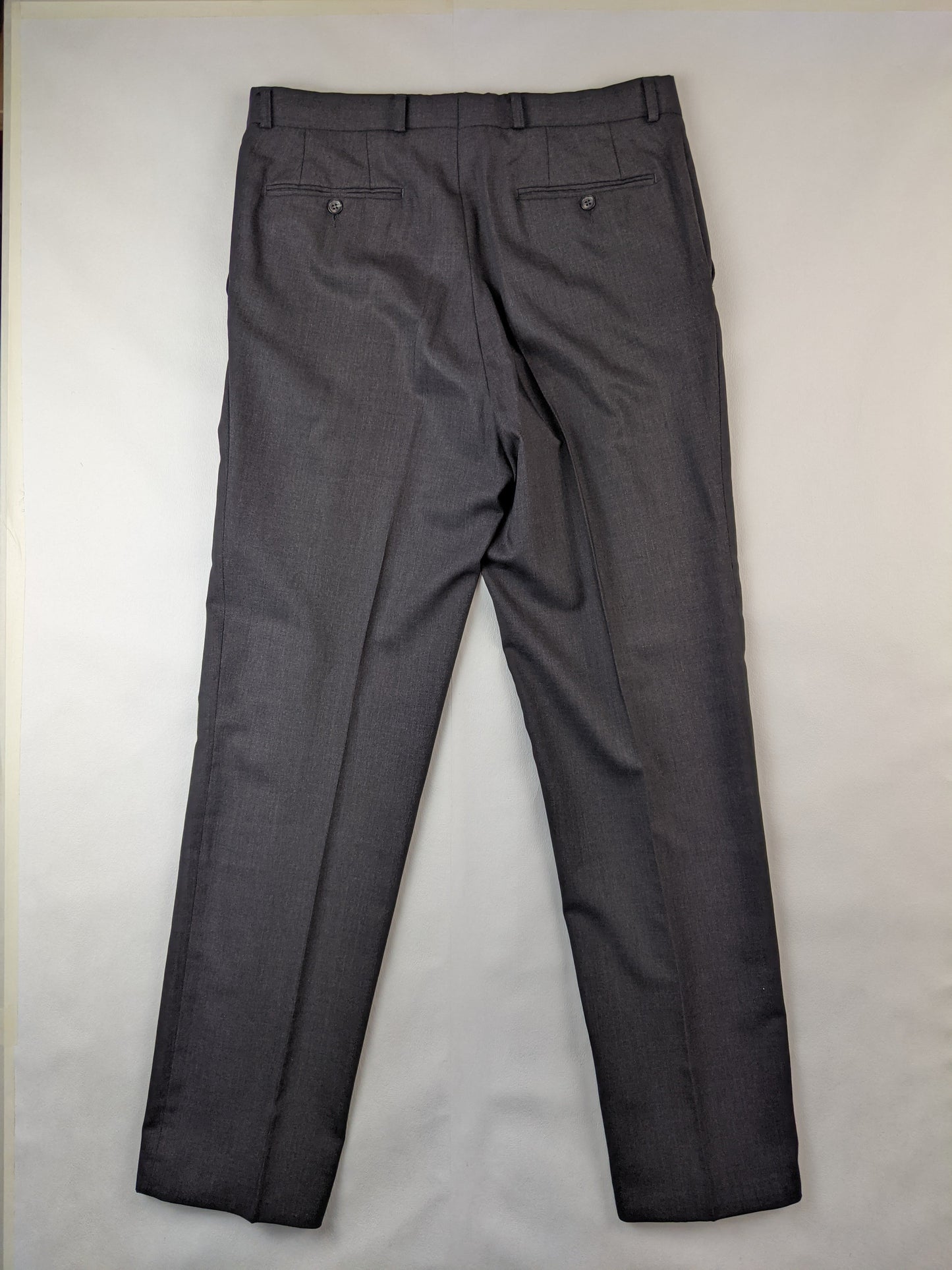 Back view of grey trousers