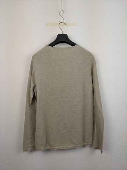 Back view of Jack & Jones beige long sleeve sweater