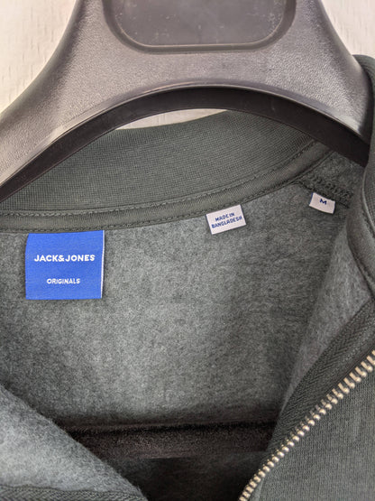 Close-up of Jack & Jones label on sweatshirt