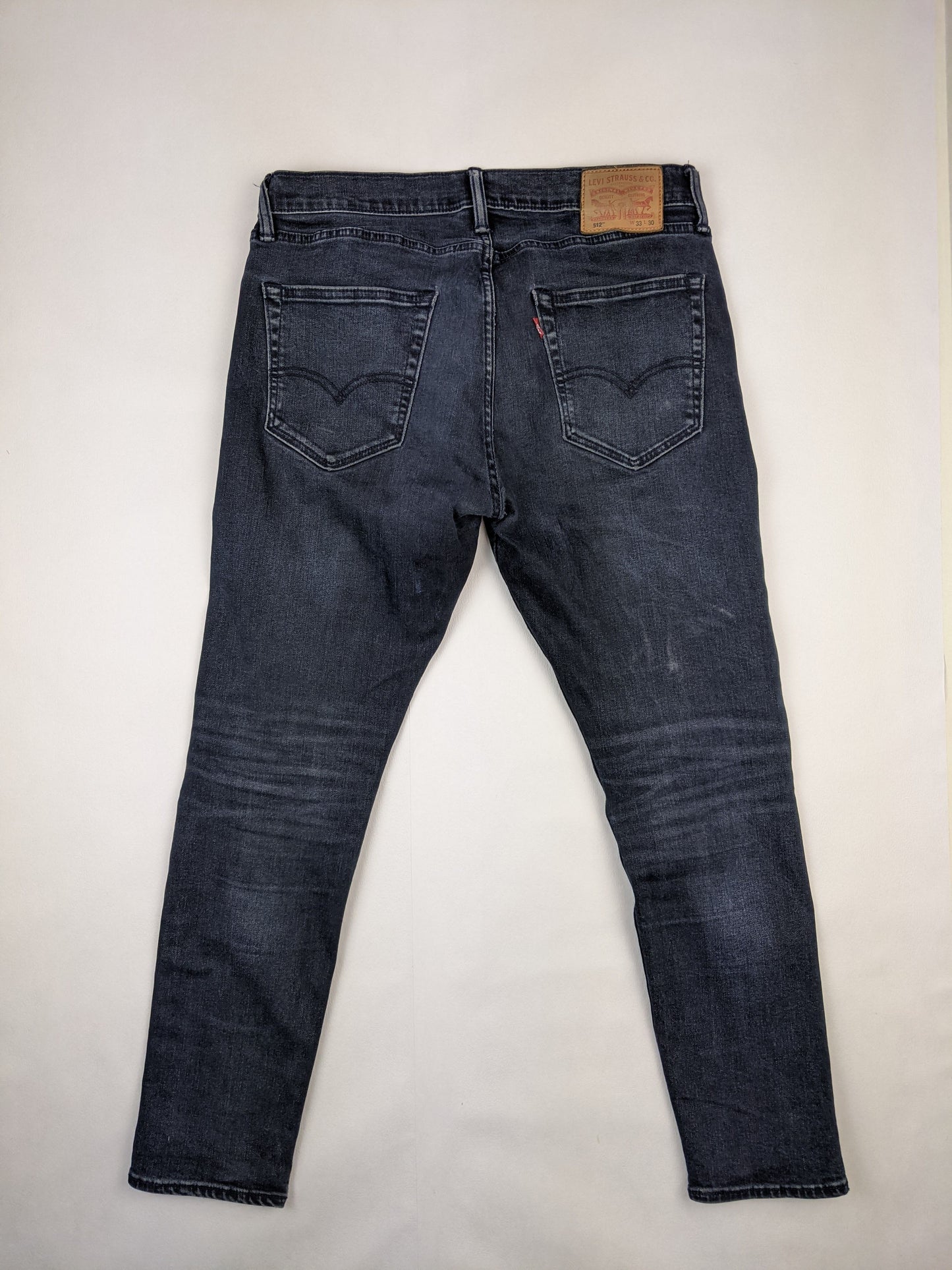 Back view of Levi's dark wash jeans