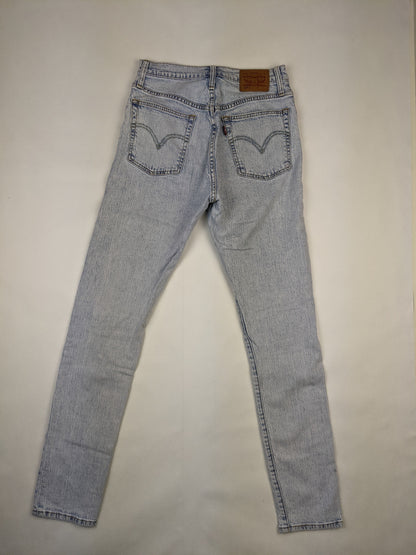 Back view of Levi's light blue jeans