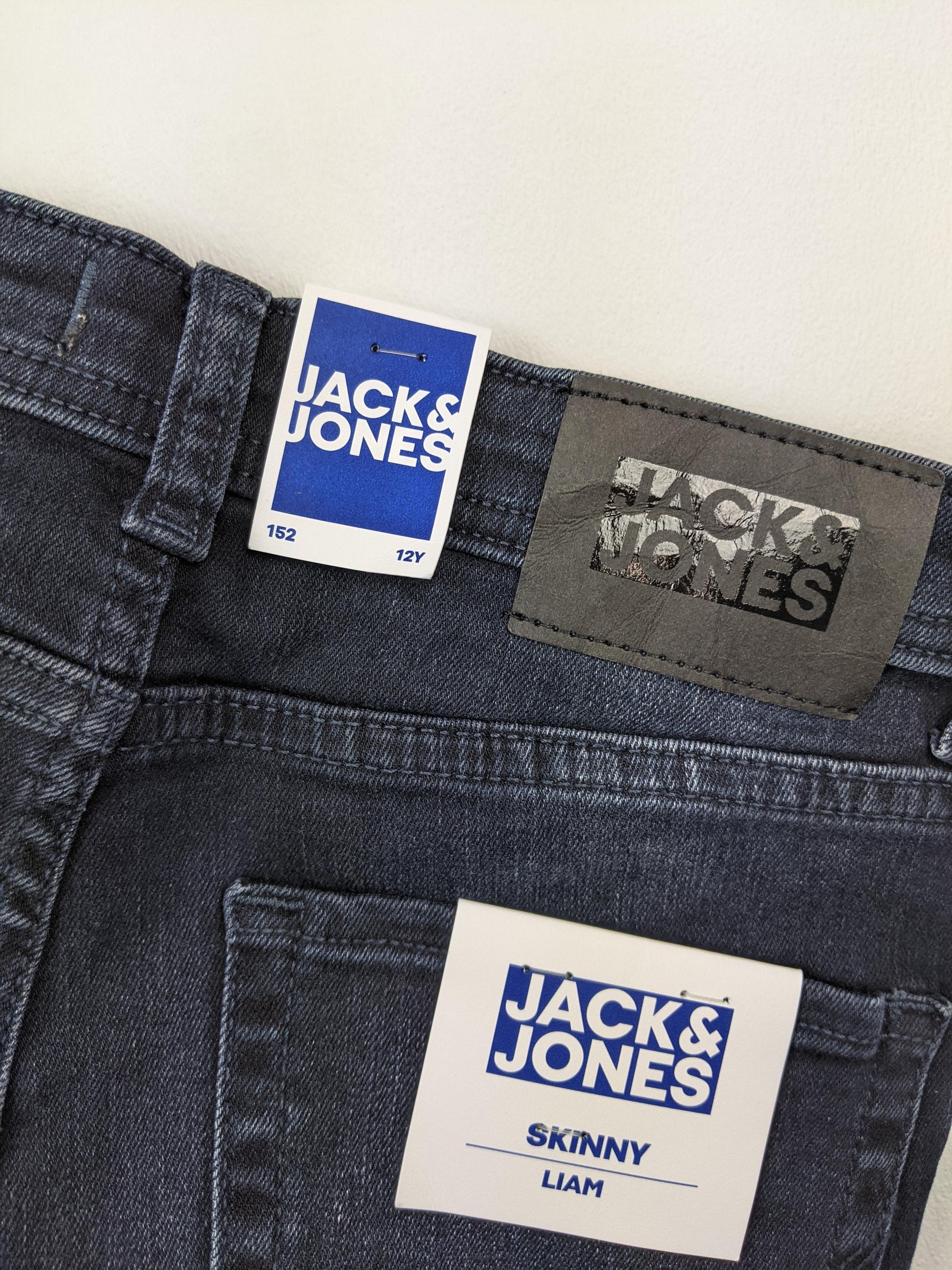 Close-up of Jack & Jones jeans tag