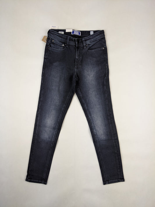 Front view of Jack & Jones dark wash skinny jeans