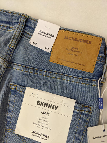 Close-up of Jack & Jones jeans tag