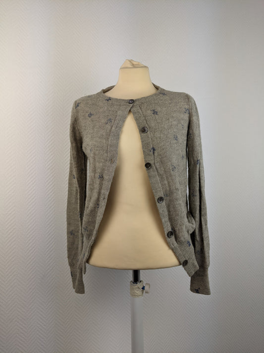 Front of Bellerose wool alpaca blend cardigan