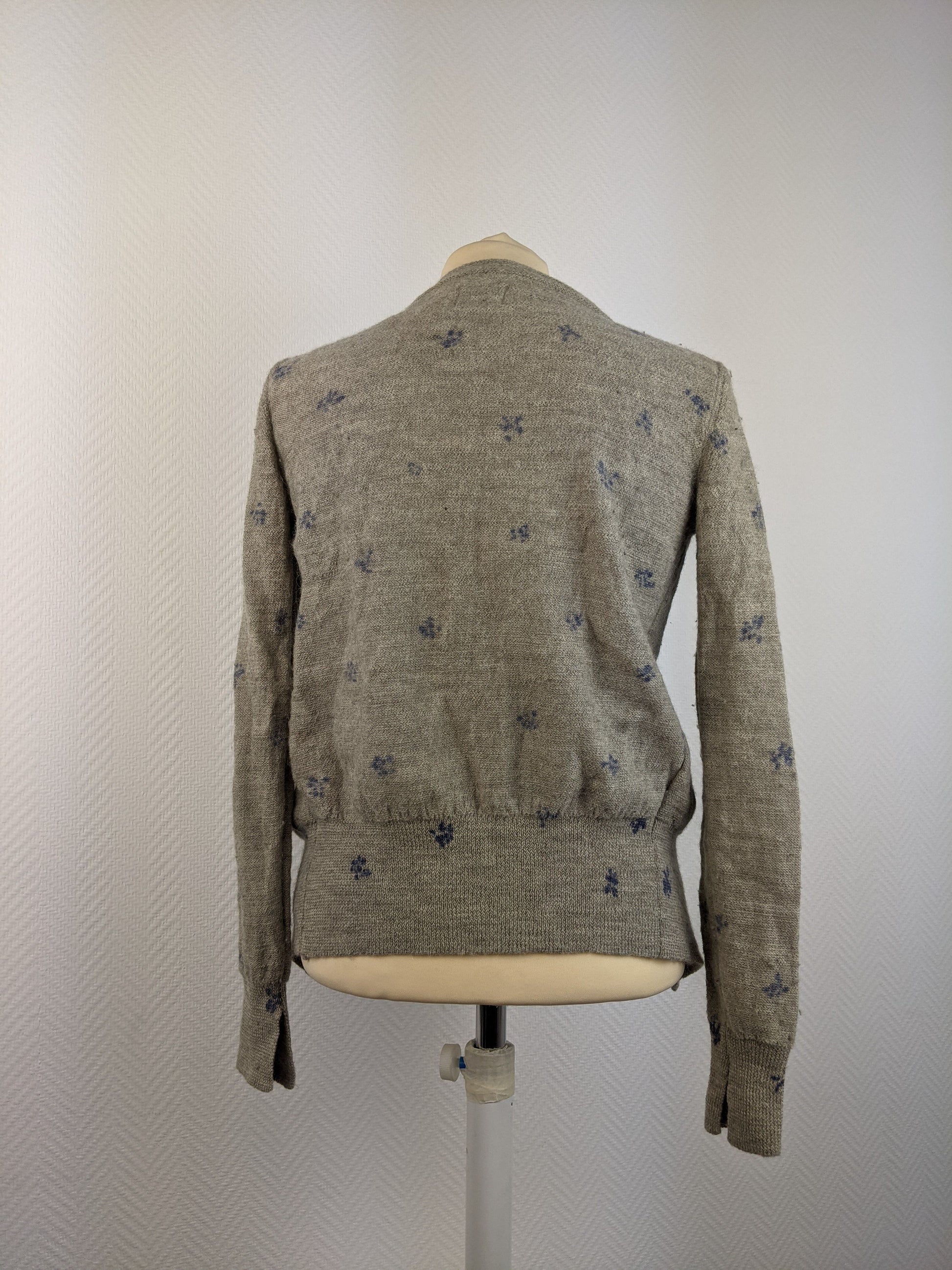 Back of Bellerose wool alpaca blend cardigan