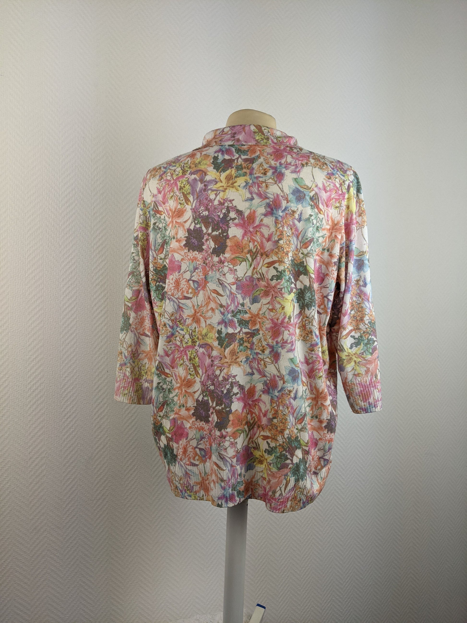 Back view of Atelier floral button-up blouse
