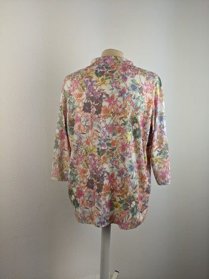 Back view of Atelier floral button-up blouse