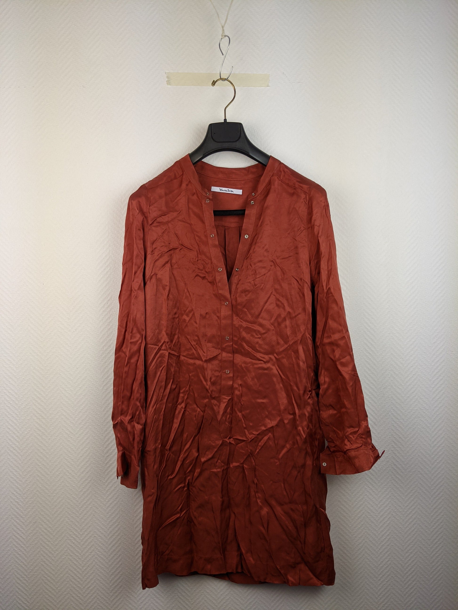 Front view of Vanilia intense blush tunic dress