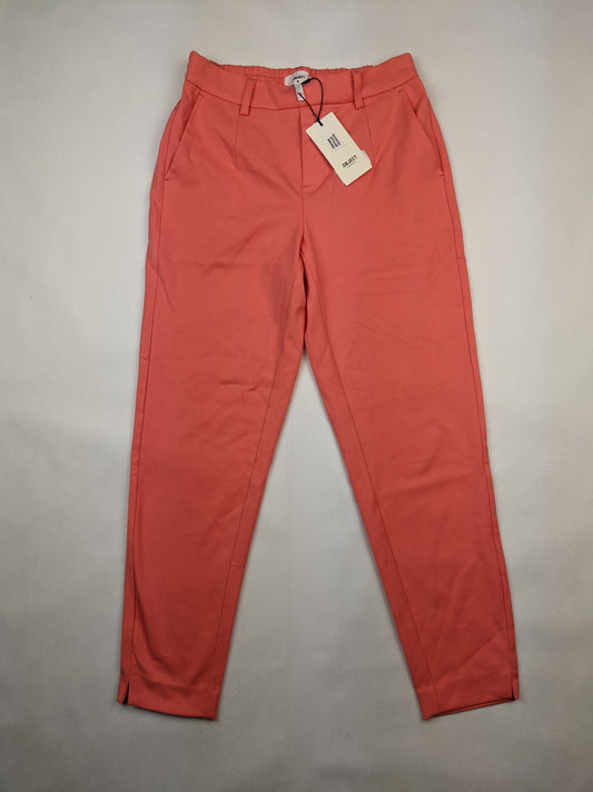 Front view of coral trousers from OBJECT