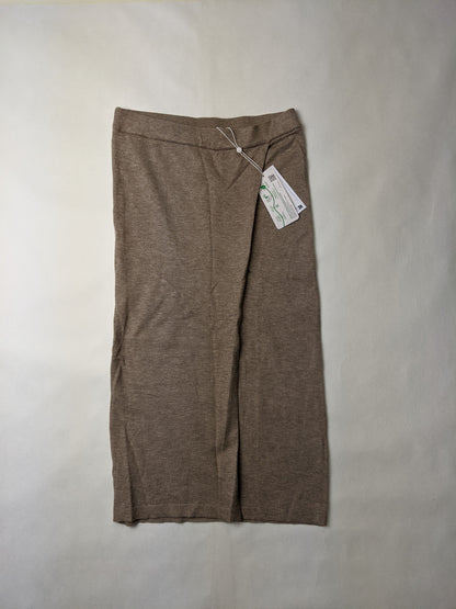 Taupe knit midi skirt with tags