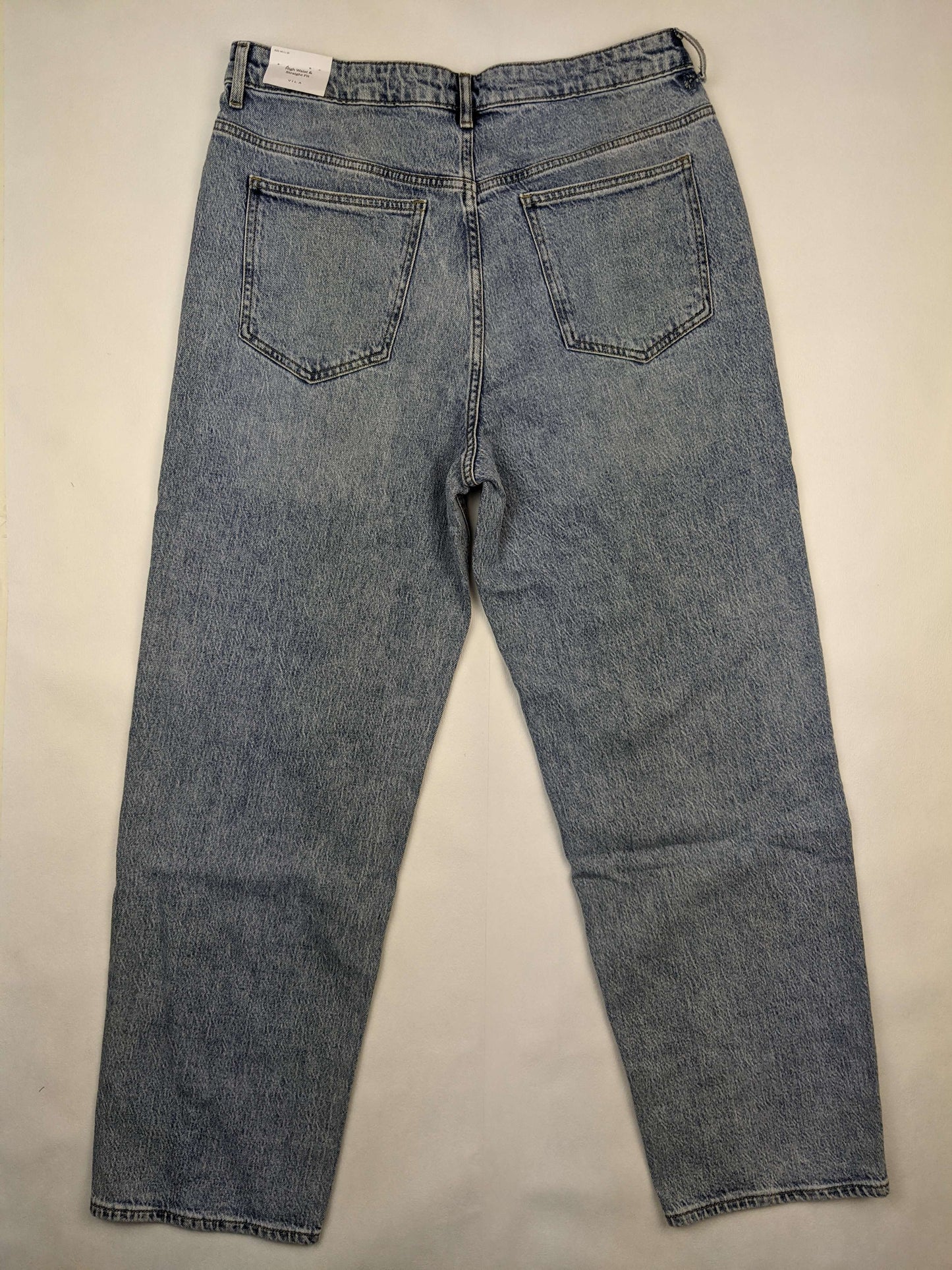 Back view of VILA light blue jeans