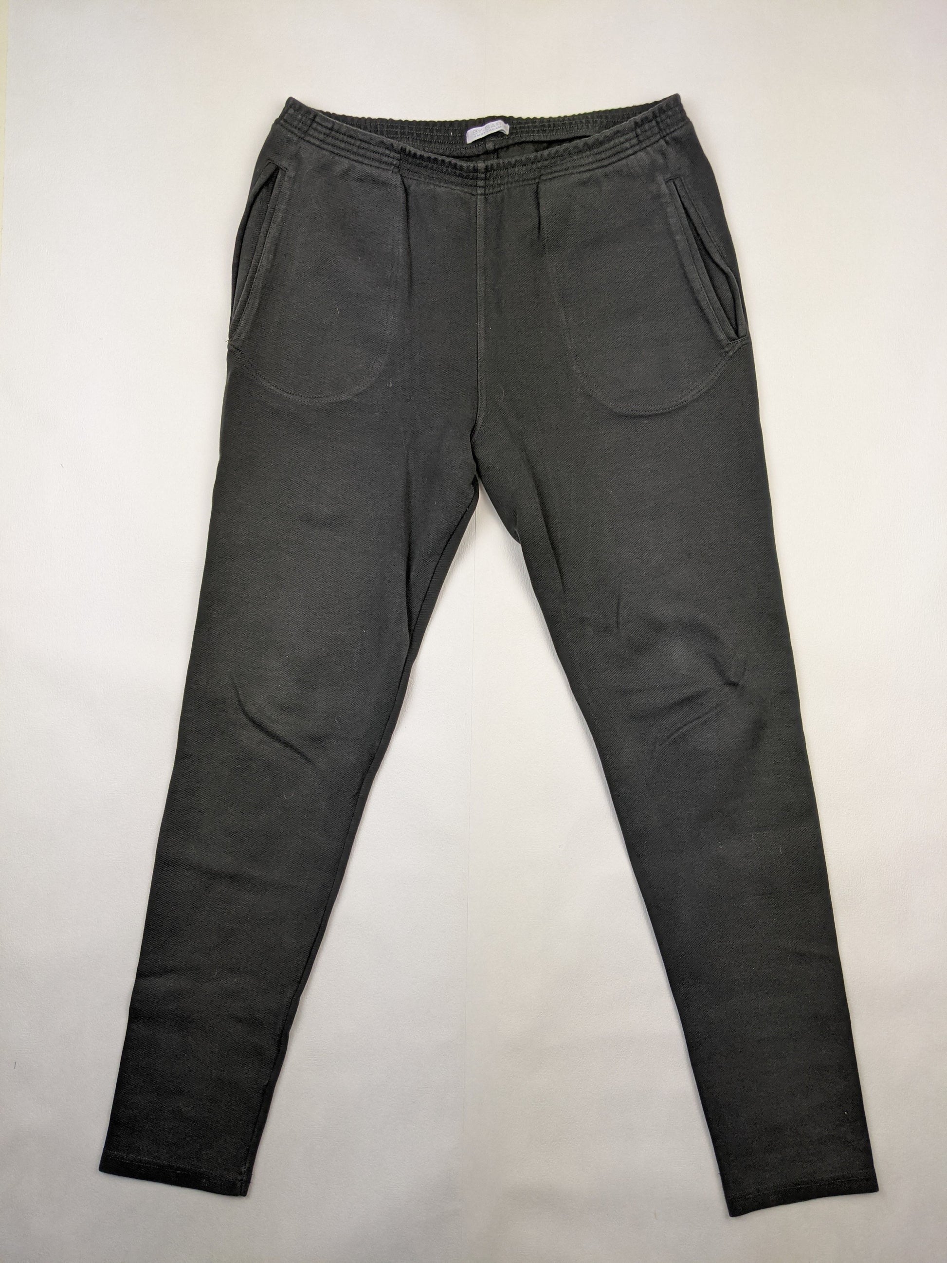 Front view of black jogger pants