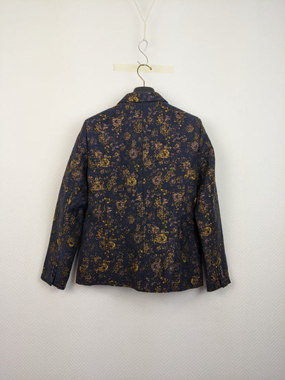 Back view of Caroll floral patterned blazer