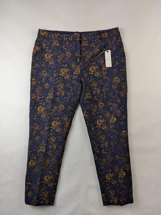 Front view of Caroll Paris floral trousers