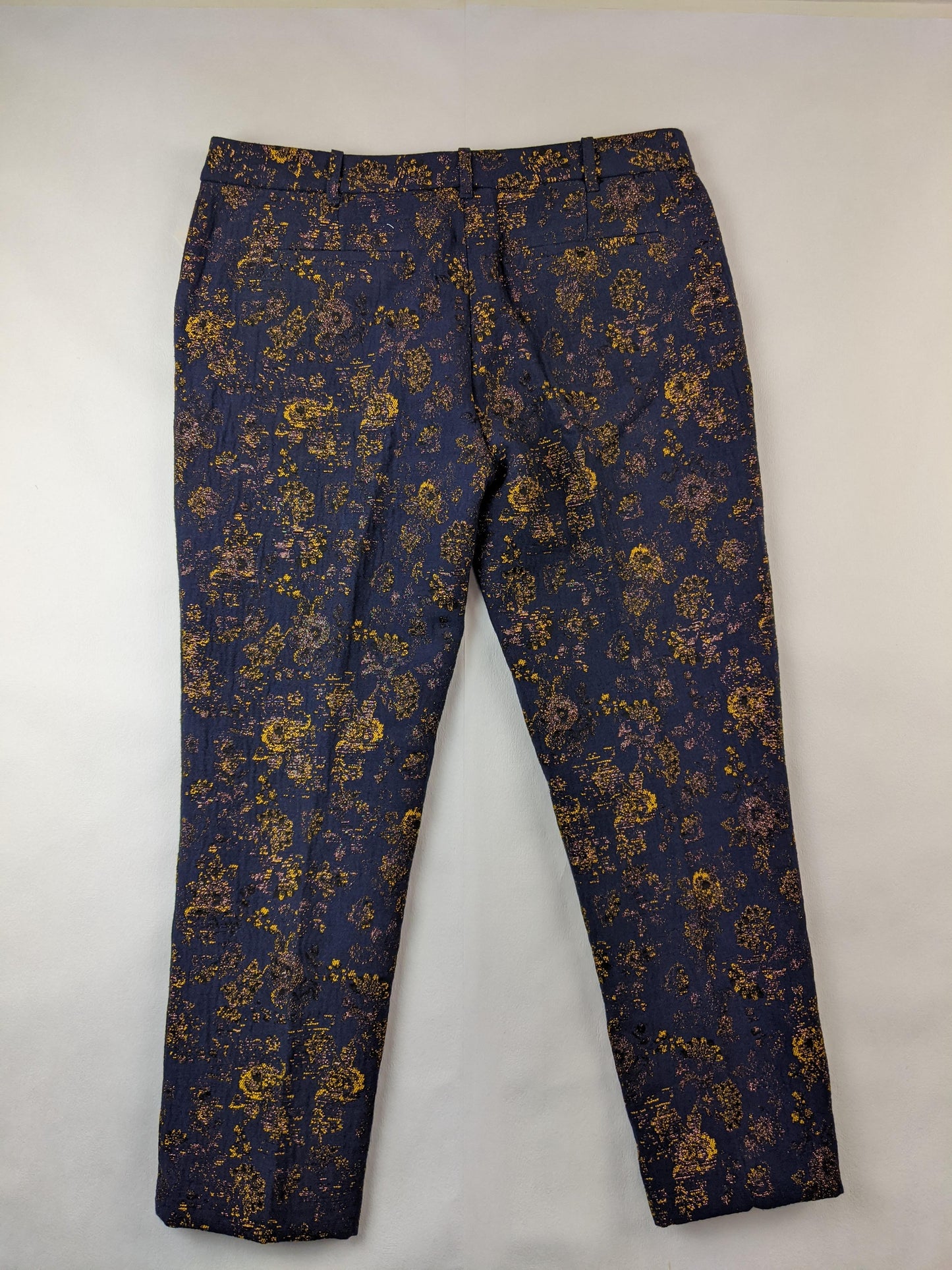 Back view of Caroll Paris floral trousers