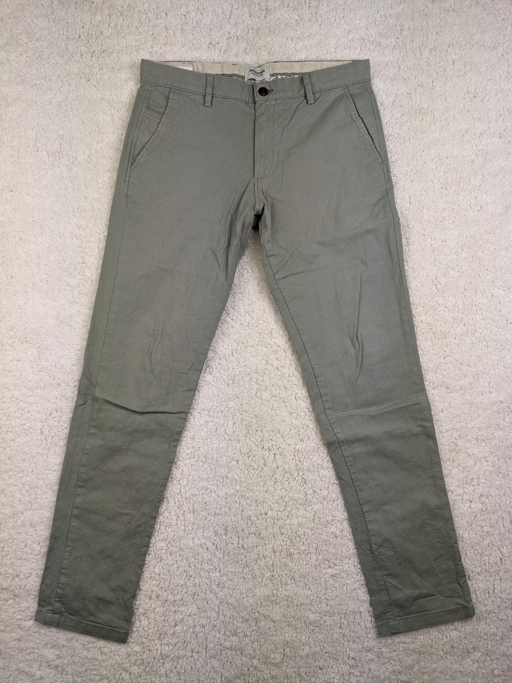 Front view of Jack & Jones green pants