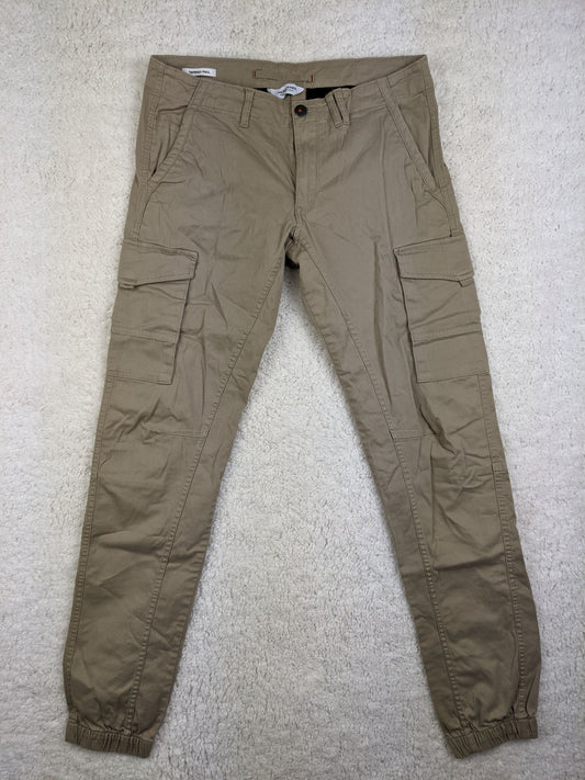 Front view of Jack & Jones khaki cargo pants