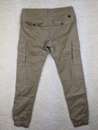 Back view of Jack & Jones khaki cargo pants